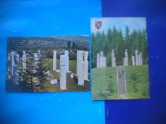 HOPCT LOT 2547 MONUMENTUL MARTIRILOR MOISEI-MARAMURES-2 CARTI POSTALE-CIRCULATE