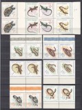 ROMANIA 1965 LP 601 REPTILE PERECHE SERII MNH