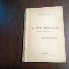 CHIMIE MINERALA Dupa o noua Metoda - I. N. Longinescu (autograf) -1944, 240 p.