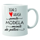 Cana Alba Personalizata Educatoare, INOVATIX&reg;, 330ml, Ceramica, Rotunda, Cadou Aniversare Profesoara