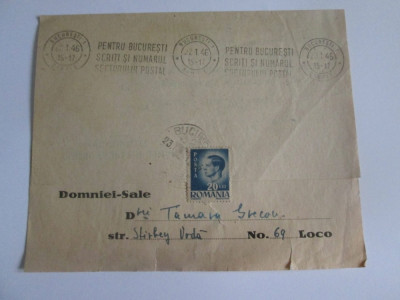 Scrisoare cu antetul:Clubul Carpatin Roman(1937-1947)/stampile postale rare 1946 foto