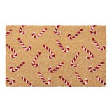 Covoras intrare casa PVC fibre cocos multicolor Craciun Acadele 75x45x1 cm