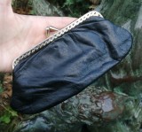 Portofel vintage retro portmoneu dama anii 60 din piele cu doua buzunare