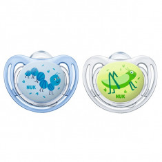 Set 2 suzete ortodontice din silicon 0-6 luni Nuk Freestyle 730133A, Multicolor foto