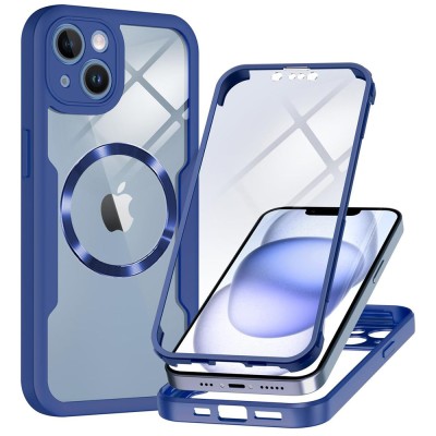 Husa 360&amp;Atilde;&amp;sbquo;&amp;Acirc;&amp;deg; iPhone 14 Techsuit ColorVerse MagSafe, albastru foto