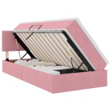 Cumpara ieftin Pat cu LED si saltea Roz 90 x 200 cm Catifea