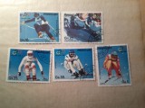 Serie mica Paraguay 1987 - Olimpiada Iarna Calgary , 5 valori stampilate