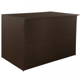 Cumpara ieftin VidaXL Ladă depozitare exterior, poliratan, 150x100x100 cm, maro