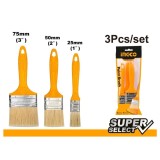 Pensula super select set 3 bucati (nou), pentru vopsit si finisaje - Ingco CHPTB7860301