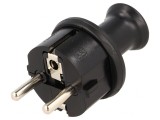 Conector alimentare AC tată 230V 16A negru