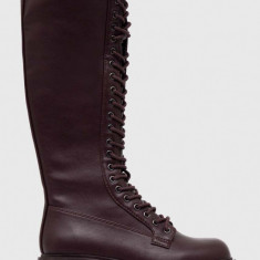 Steve Madden cizme Hariet femei, culoarea bordo, cu platforma, SM11002722