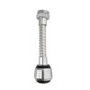 Aerator flexibil Log&eacute; Storm 76, economisire apa, 2 pulverizari, M22 + adaptor M24, crom, inox, 14cm