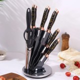 Set profesional bucatarie 9 piese cu suport rotativ