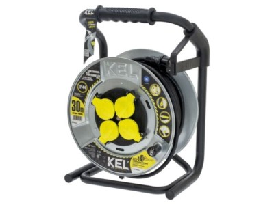 Prelungitor alimentare KEL 3x2,5mm2 4 prize 30m 16A gumă negru foto