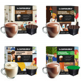 Cumpara ieftin Kit degustare ciocolata calda, 64 de capsule compatibile Nescafe Dolce Gusto, La Capsuleria