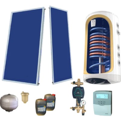 Pachet Solar 2 Persoane, Economic Bivalent 120 l, Colector F 1,5 foto