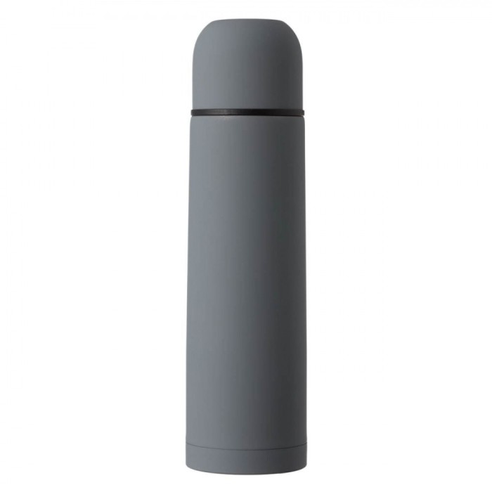 Termos, Oțel Inoxidabil, Gri Mat, Capac Filetat, Capacitate 0,5L