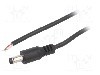 Cablu alimentare DC, cabluri, DC 5,5/2,1 mufa, negru, 1,5m, BQ CABLE - DC.CAB.4200.0150