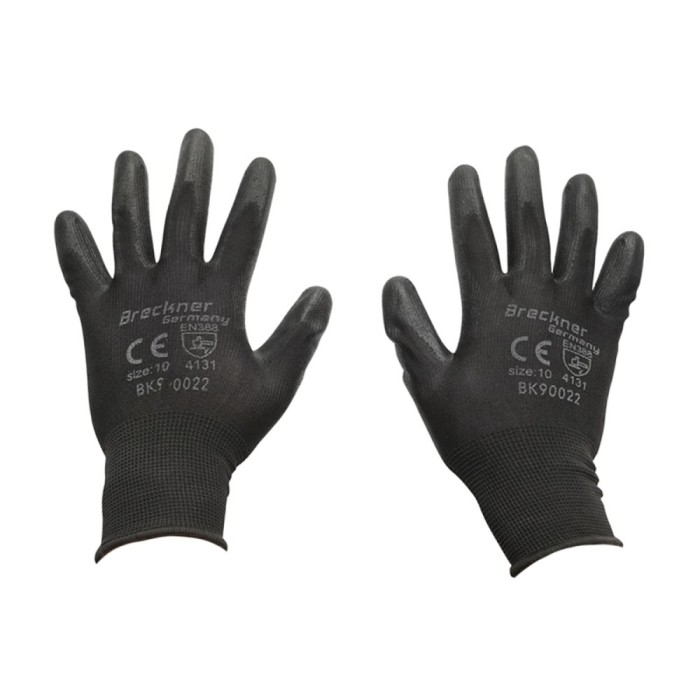Set manusi de lucru, protectie, sintetice, cauciucate, marimea 10, negru