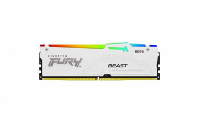 Memorie RAM Kingston, DIMM, DDR5, 16GB, 5600MHz, CL36, 1.35V, FURY Beast White, foto
