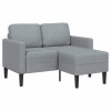VidaXL Canapea cu 2 locuri cu șezlong &icirc;n formă L țesătură gri deschis 4107061