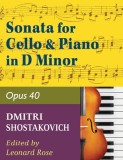 Shostakovich Sonata in d minor--opus 40 for cello and piano