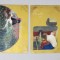 SET DE 4 CROMOLITOGRAFII ART NOUVEAU , AU SERAIL I - IV , FRANTA , TIP CARTE POSTALA , CLASICE