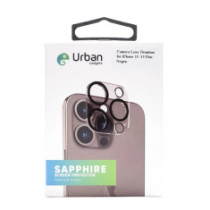 Folie sticla Camera Individual Urban Gadgets Sapphire pentru iPhone 15/15 Plus Negru foto