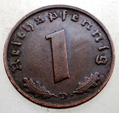 B.085 GERMANIA 1 REICHSPFENNIG 1938 D foto