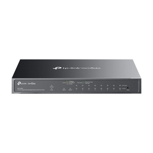 Switch 8 porturi RJ45 1G PoE, 1 x RJ45 1G, 1 x combo SFP/RJ45 1G, Easy Managed - TP-Link Omada ES210GMP