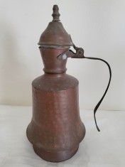 Vas vechi , carafa din cupru , turcesc, otoman, antichitate