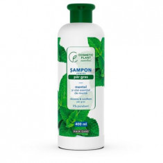 Sampon pentru par gras cu mentol si ulei esential de menta, 400ml, Cosmetic Plant