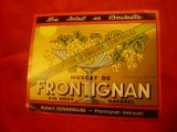 Eticheta -Vin -Muscat de Frontignan Franta , interbelic