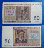 bancnotă _ Belgia _ 20 franci ( francs ) _ 1956
