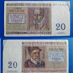 bancnotă _ Belgia _ 20 franci ( francs ) _ 1956