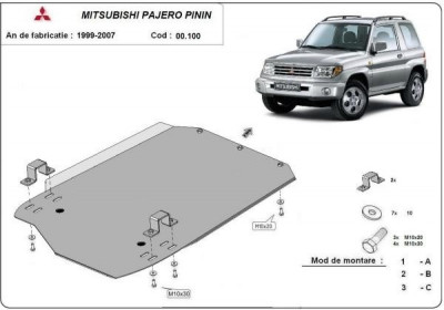 Scut metalic cutie de viteze Mitsubishi Pajero Pinin 1998-2007 foto