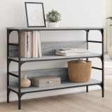 Măsuță consolă, gri sonoma, 100x32x75 cm, lemn prelucrat