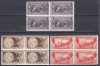 ROMANIA 1933 LP 105 SEMICENTENARUL CASTELULUI PELES SERIA IN BLOC DE 4 TIMBRE MNH, Nestampilat