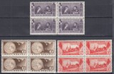 ROMANIA 1933 LP 105 SEMICENTENARUL CASTELULUI PELES SERIEA IN BLOC DE 4 TIMBRE MNH