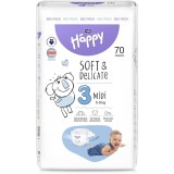 Scutece Happy Soft&amp;amp;Delicate Midi, Marimea 3, 70 buc