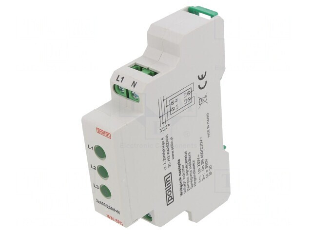 Indicator de Tensiune 3x400VAC pentru Şină DIN IP20