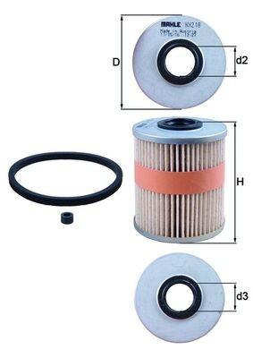MAHLE KX 218D filtru combustibil foto