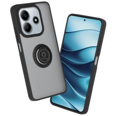 Husa pentru xiaomi redmi note 14 - magnet auto E?i inel rotativ, premium, negru foto