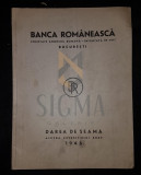 BANCA ROMANEASCA, DAREA DE SEAMA ASUPRA EXERCITULUI XXXV, BUCURESTI 1945