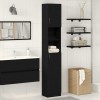 Dulap Baie Stejar Negru 32x25.5x190cm Lemn Prelucrat, Spatiu Depozitare