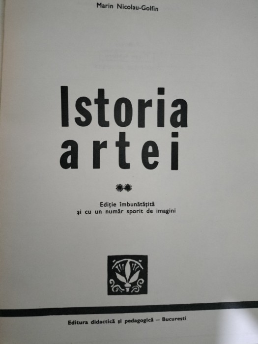 Istoria artei vol 2-Marin Nicolau Golfin