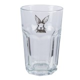 Cumpara ieftin Set 6 pahare sticla transparenta neagra Iepuras 7x12 cm, 300 ml