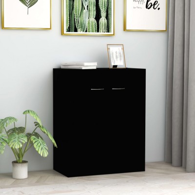 vidaXL Dulap, negru, 60x30x75 cm, lemn prelucrat 800730 foto