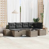 VidaXL Set de canapele pentru grădină 7 pcs Gri 55 x 62 x 69 cm