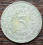 (A100) MONEDA DIN ARGINT GERMANIA - 5 MARK 1951, LIT J, 11,2 GRAME. PURITATE 625, Europa